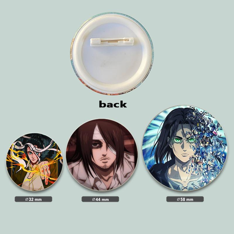 32/44/58mm Eren Yeager Ikony Pin Ručně vyráběná Brož Na Oblečení Kreslený Cosplay Odznak Batoh Dekorace Šperky Dárek