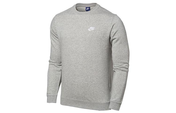 Nike Sweatshirts Men s Gray Crew Neck Moderate Regular 804343-063 XXL