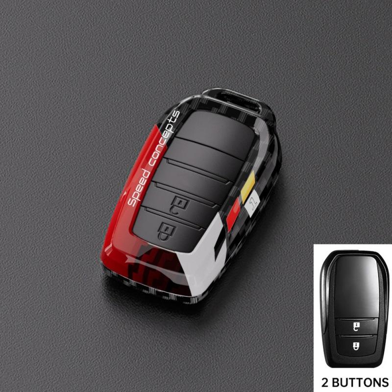 For Toyota Key Sets Corolla CHR Highlander Leiling Shell Buckle, Camry RAV4 Coated Carbon Fiber