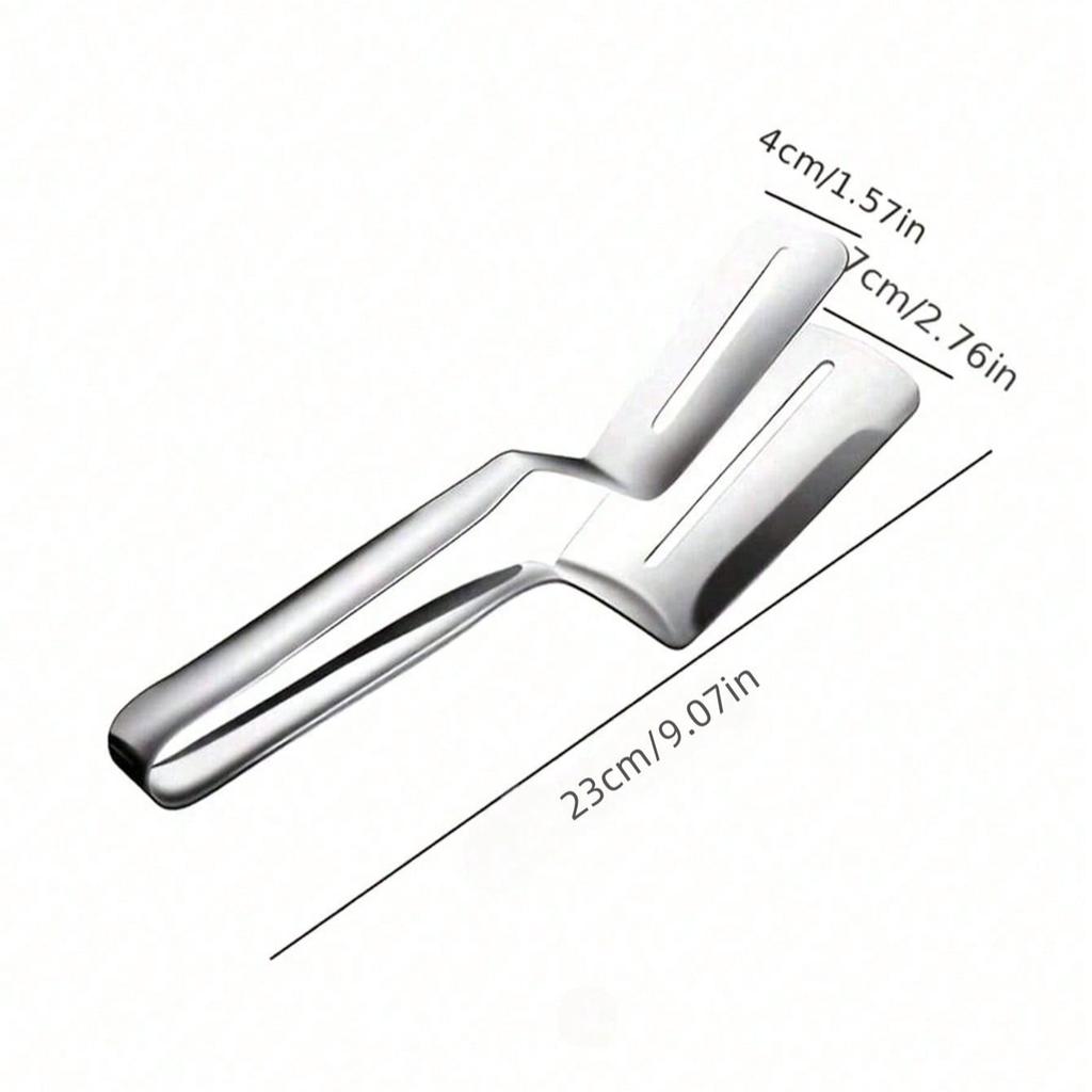 1 Pc Stainless Steel Multi Functional Frying Clip For Steak, Fish, Meat, And TNoodles,Ldeal For Barbecues And Baking ,Easy To Use