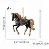 Running Horse Acrylic Decorative Pendant Holiday Christmas Tree 2026 New Year 2D Flat Xmas Pendant Ornament Party Supplies