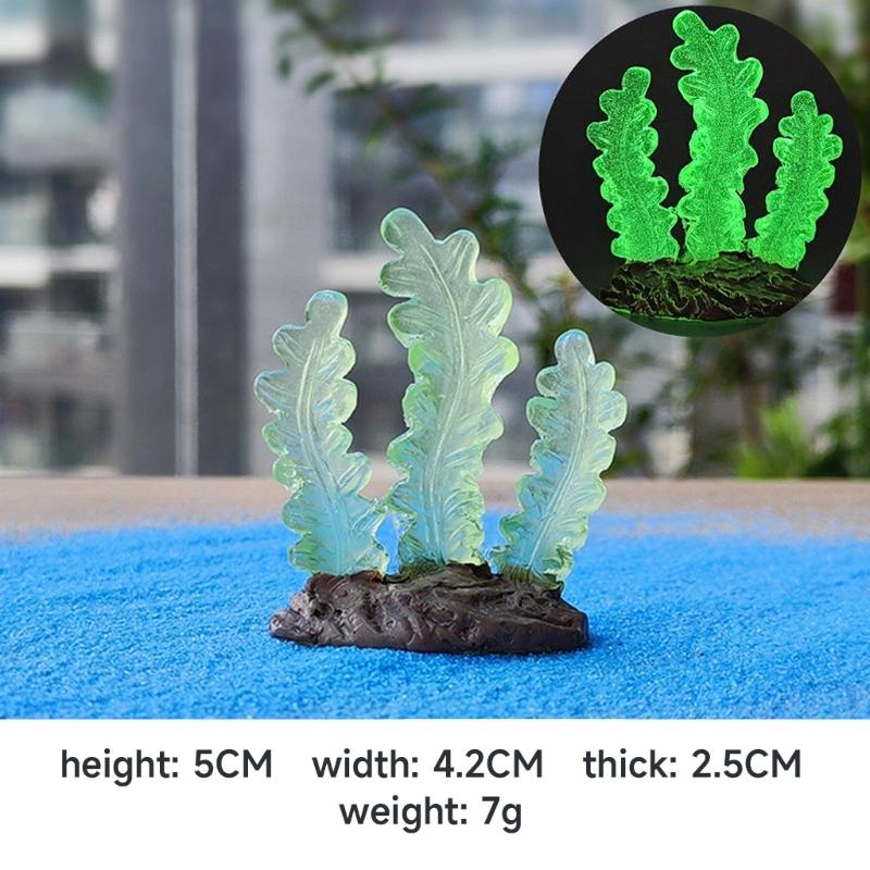 Aquariums Glowing Resin Coral Decoration Fishtanks AquaticUnderwater Ornament Landscaping Safety Decor for Fish Shirmps