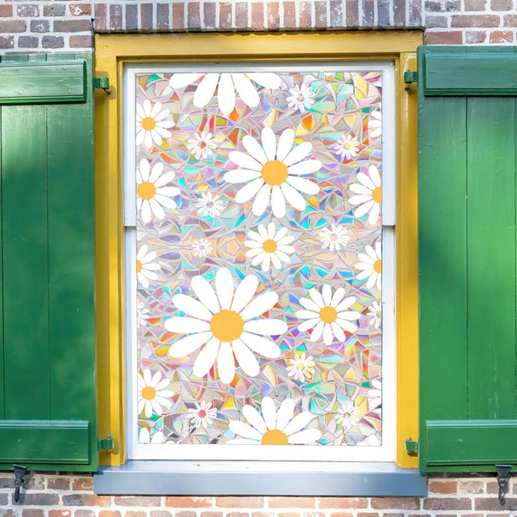Gänseblümchen Fensteraufkleber Doppelseitig Statisch Festival Feiertag Küche Haftfrei für Frühling