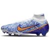Mercurial Superfly 9 FG Firm Ground Natural Grass Fabric Hard Court Soccer Shoes Men's White Blue DQ5293-182