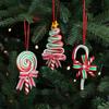 Christmas Candy Canes Hanging Ornaments Christmas Tree Pendant Lollipop Home New Year Party Atmosphere DIY Decoration Kids Gifts