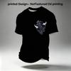 Men's Breathable T-Shirt - Funny 2D Creative Day of the Dead Print, Casual Daily Comfortable Top