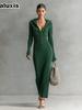 Autumn New Style Women Slim Fit Bodycon Halter Hoodie Knit Sweater Dress