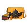 X Adidas Morsetto Cavallo 1955 Stampa Trifoglio Logo Tono Oro Mini Borsa a Spalla in Pelle Borsa a Spalla da Donna Giallo 658574-U3ZDG-7775