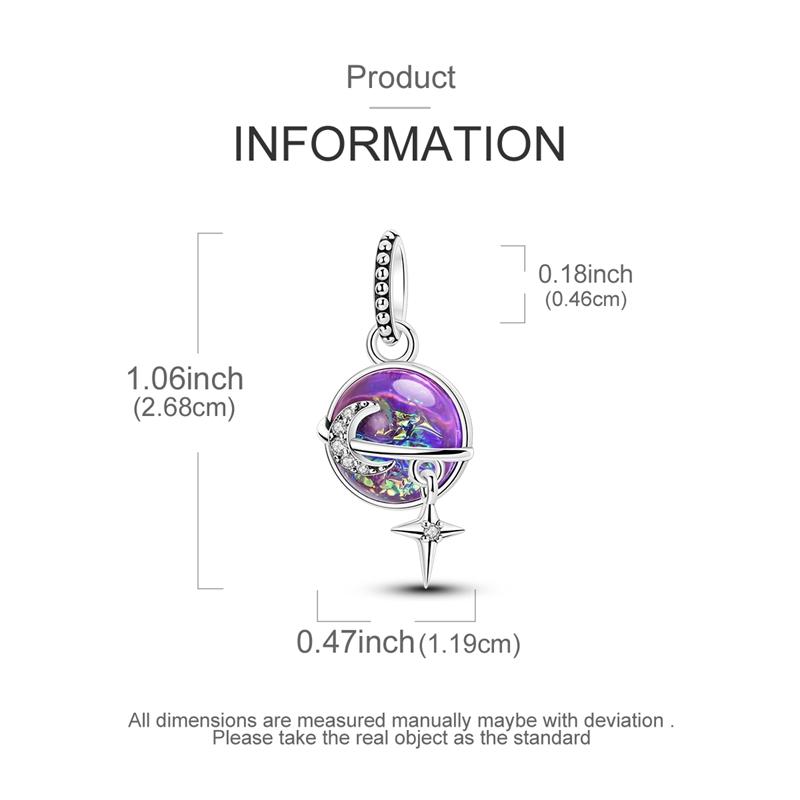 Copper Charms Beads Purple Cross Snake Bow Dragon Pendant Fit Original Bracelet Necklace Women Jewelry Diy Gifts