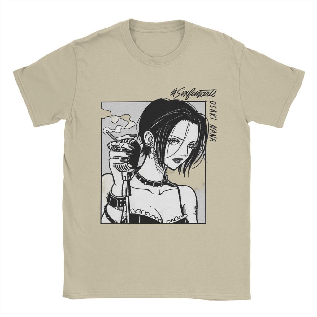 NANA T Shirts Men Women Cotton Funny T-Shirts O Neck Anime Nana Osaki Tees Short Sleeve Tops Plus Size