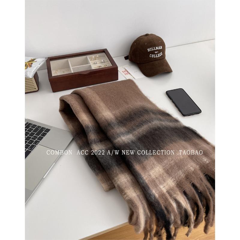 Winter Versatile Scarf Mohair Tassel Scarf Student Warm Versatile Fashion Thickened Shawl