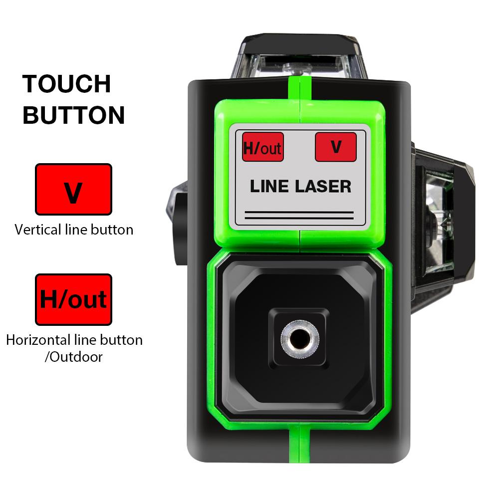 12 Lines 3D Level Green Line Self Leveling 360 Degree Horizontal Vertical Cross Lines Level Machine