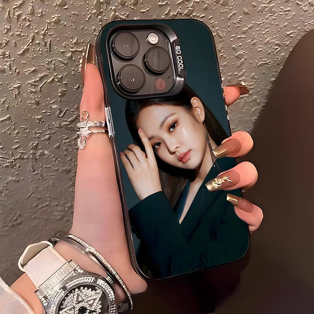 

Singger J-jennie Phone Case For IPhone17 Air 16 15 14 Plus 13 12 11 Pro XS Max Silver Black Bumper Case iPhone 15 Pro