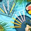 20Pcs Summer Reusable Ice Cream Sticks DIY Crafts Ice Cream Bars Rose Gold Acrylic Popsicle Sticks