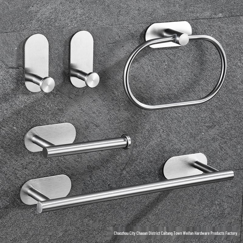 

Набор аксессуаров для ванной из нержавеющей стали: Кольцо для полотенца, Полка, Держатель для полотенца и Держатель для туалетной бумаги