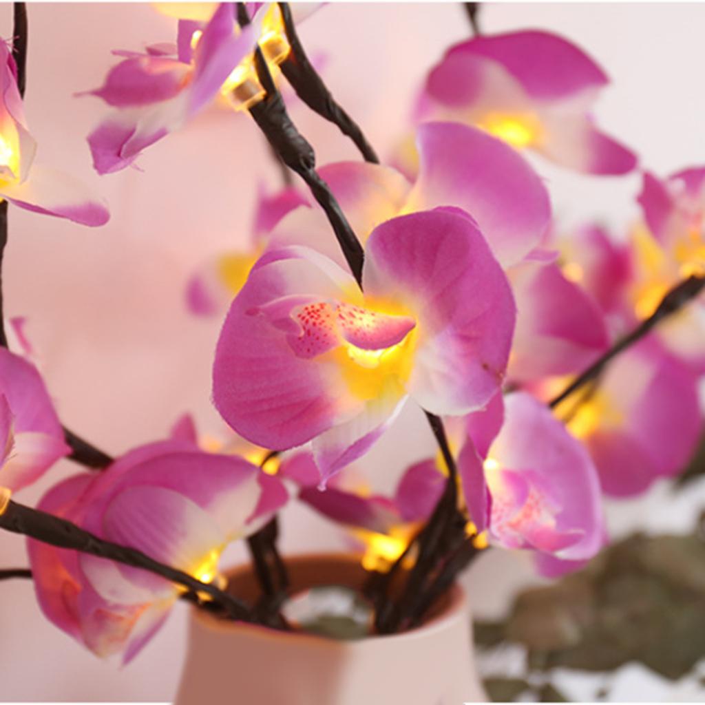 LED Simulation Phalaenopsis Tree Branch Light Home Interior Scenery Christmas Festival Decorative
