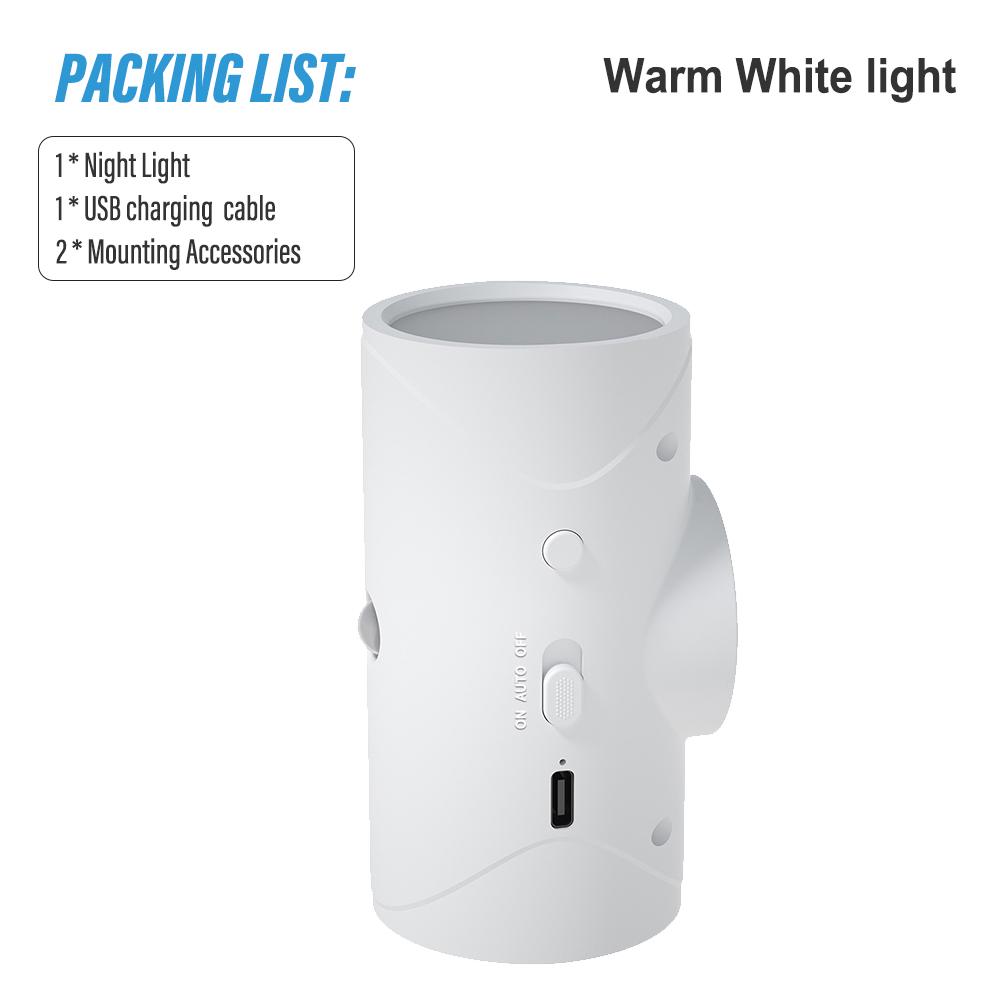 

Перезаряжаемый светодиодный ночник с датчиком движения, настенный светильник, 3 режима освещения, внутреннее освещение, магнитное освещение для лестницы