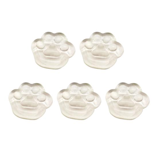 5Pcs Ice Cube Squeeze Toy Stretchy Transparent Cat Paw Sensory Toy Anxiety Relief Stress Ball Classroom Prizes Party Favors