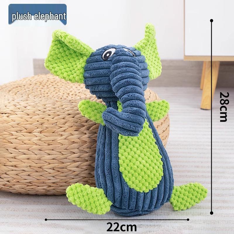 Brinquedo de Pelúcia para Cães Durável e Sonoro para Alívio da Dentição e do Tédio