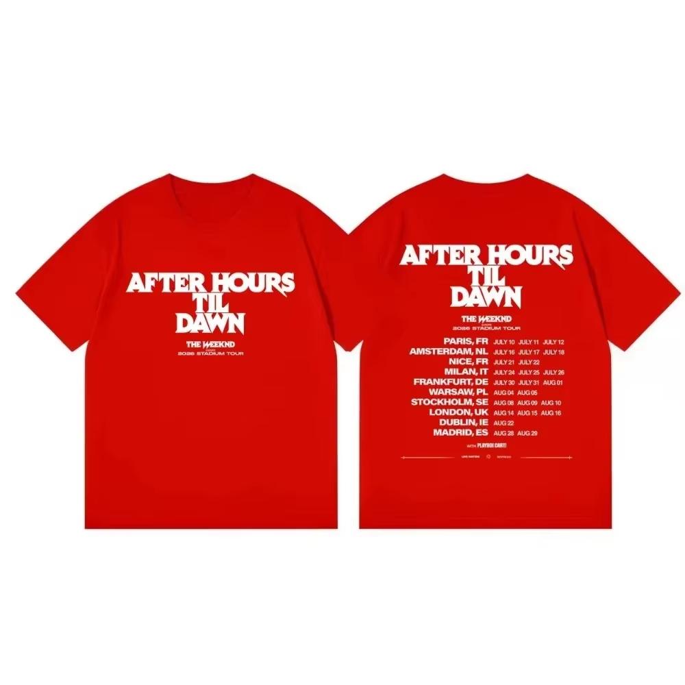 Fashion Hip Hop Short Sleeve The Weeknd After Hours Til Dawn 2026 Tour Merch Unisex Casual Women And Men T-shirt