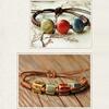 Ethnic Style Ceramic Beaded Dainty Bracelets Bangle Handmade Wax Rope Bracelets