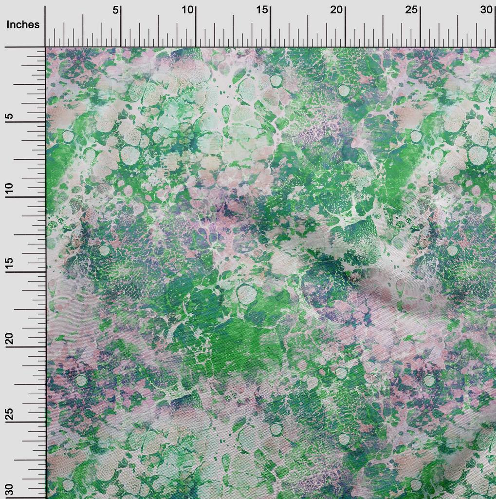 oneOone Cotton Flex Green Fabric Watercolor Sewing Craft Projects Fabric Prints By Yard 40 Inch