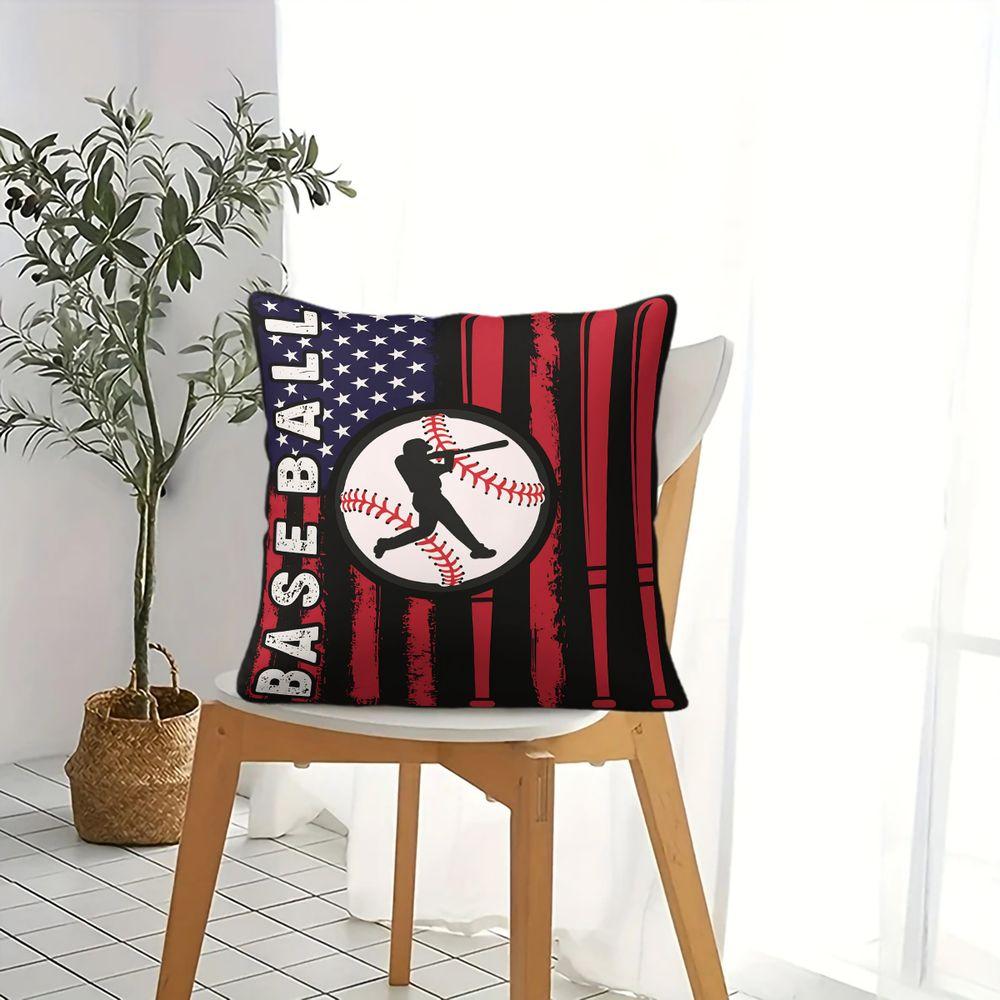 American Flag Print Throw Pillow Cushion Sports Theme Decorative Pillow Case xcm Home Sofa Decor