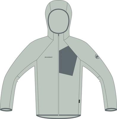 Jacket Mammut Aenergy Light ML Hooded Jacket Men (1014-05541) Silver Sage-strata