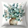 Eucalyptus  Home Blessing Pillow Covers Pattern Cushion Cover Suitable For Sofa Bedroom Car Pillow Cover