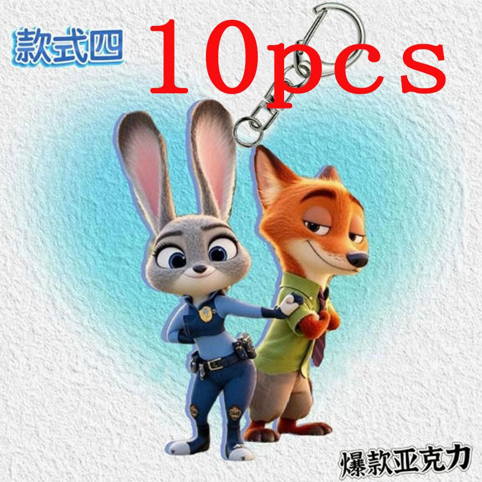 Portachiavi Creativo Carino del Film Zootopia Ornaments in Acrilico Cartone Animato Anime Decorazione per Borse alla Moda Regali per Coppie Amici