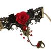 Personality Vintage Lace Metal Bracelet Gothic Bracelet with Fingernail Chain  Women