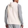 Under Armour Felpa con cappuccio Rival in pile con logo stampato Uomo Top Bianco 1373831-112