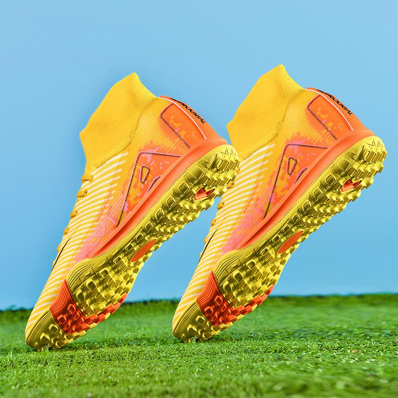 Football shoes for men and women short style AG nails suitable for students anti-slip for adult training ET sports shoes