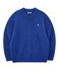 WAIKEI Dolphin Hairy V-Neck Knit Blue