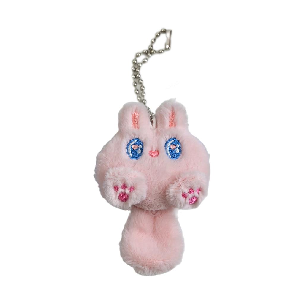 Plush Cat Keychain Cartoon Animal Pendant Keyring Fashionable Stuffed Doll Key Rings Jewelry for Backpacks and Phones