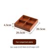 ZISIZ Sapele Wood Serving Tray with 6 Compartments