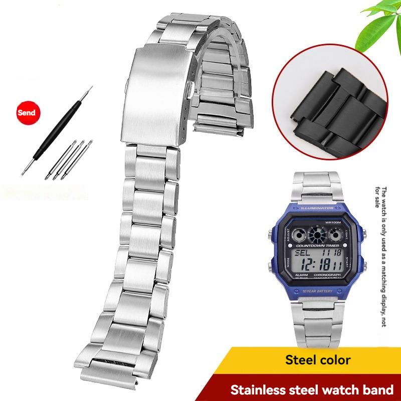 

AE-1200 Полностью металлический корпус ремешок мод-комплект для Casio 3299 AE-1200WH AE1300 ремешок для часов из нержавеющей стали стеклянная пленка винт безель браслет For AE-1200