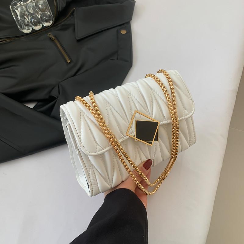 Chic Stylish Quilted Shoulder Bag Trendy Pu Square Crossbody Purse For Women 2024