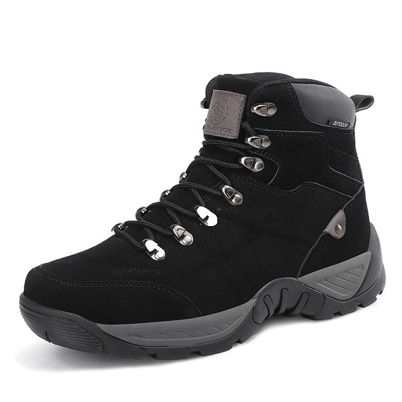 Men's Plus Size Mid-top Outdoor Training Boots - Non-slip & Wear-resistant for Hiking