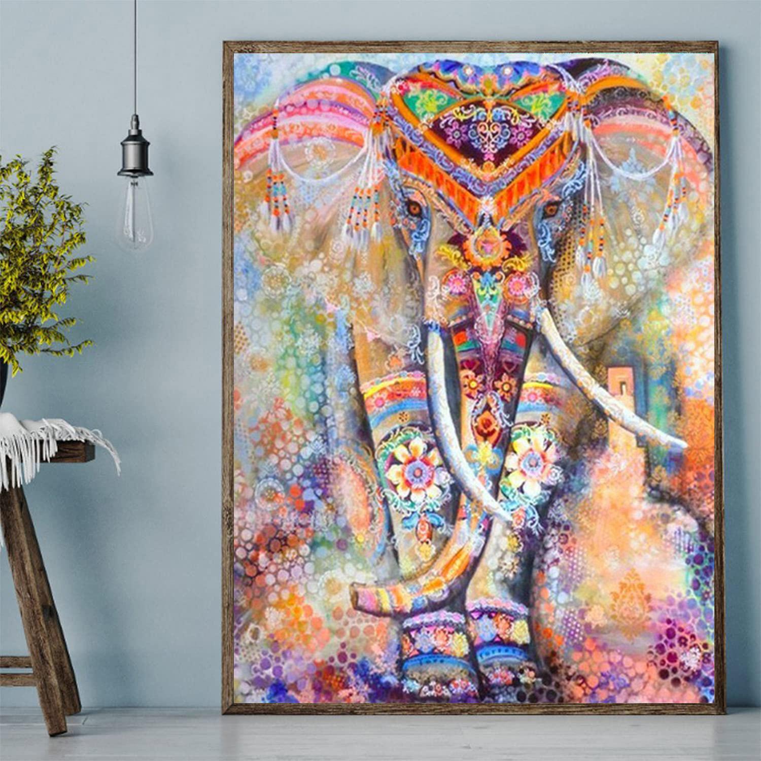 

5D DIY Алмазная картина Могучий мамонт, набор для вышивки крестом, мозаика, алмазная вышивка, роза, полная круглая/квадратная дрель, украшение дома Round 30x40cm