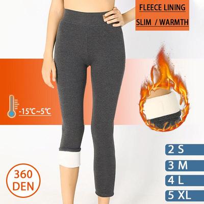 Leggings caldi foderati in pile spesso opaco per donna Pantaloni da yoga aderenti neri invernali Leggings da allenamento aderenti elasticizzati a vita alta grigi da donna