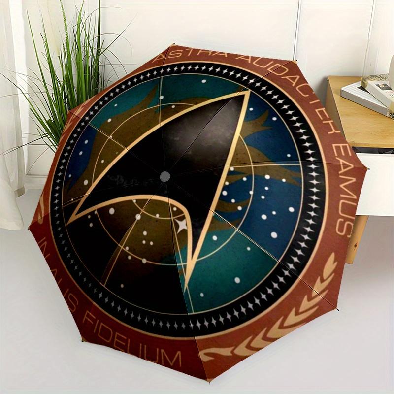 Звездный путь   : Оригинальная Серия Значок-булавка  Зонт , Портативный Компактный Складной в 3 Сложения Зонт для Мужчин и Женщин,S274