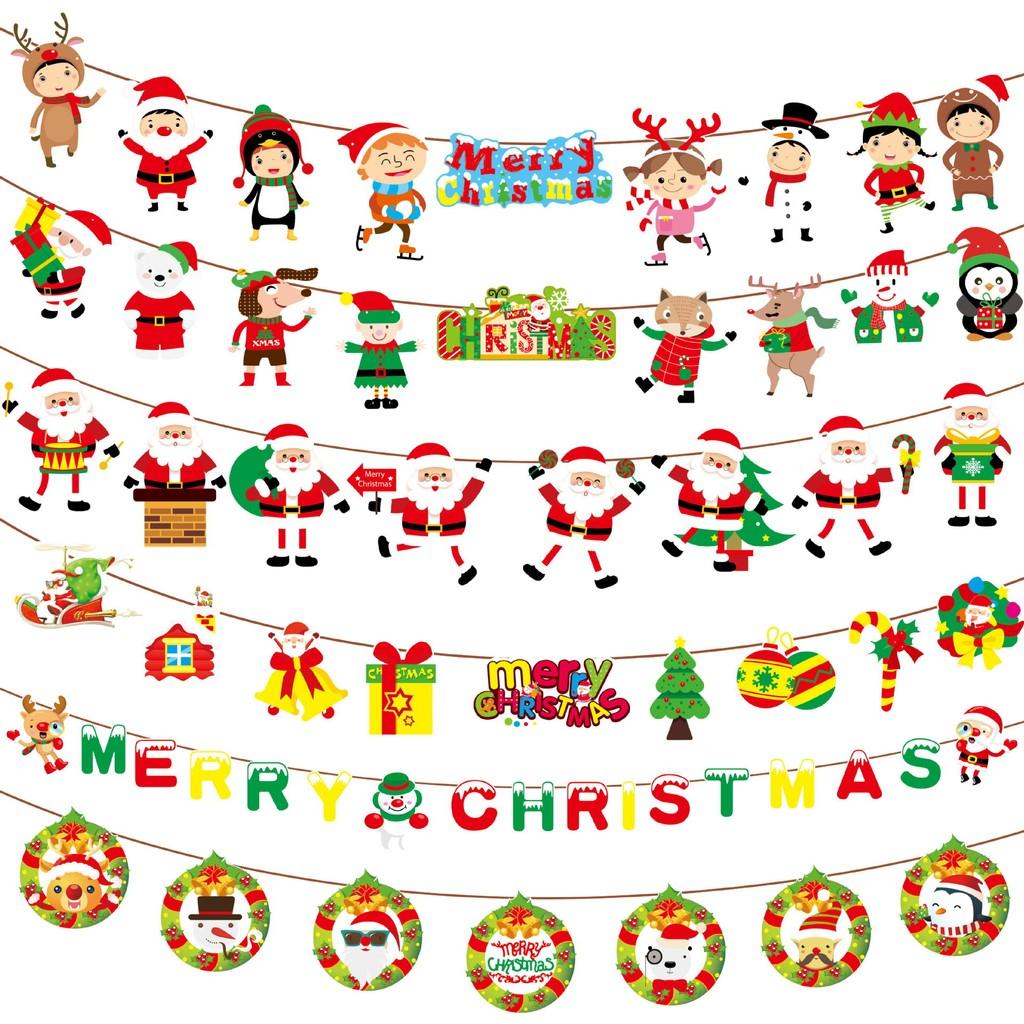 Designed Paper Beautifully Christmas Flags For Festive Holiday Scene Setting