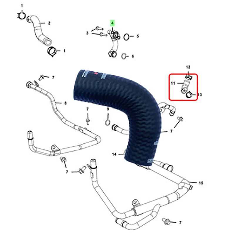 Original Brand New  Engine Coolant Bypass Pipe Hose 68147604aa,68211200ac,68253365aa For Jeep Grand Cherokee High Quality