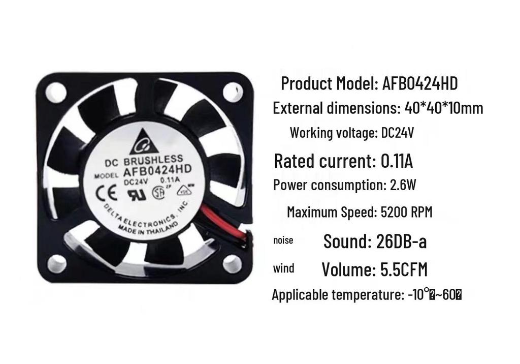 Delta Silent Cooling Fan 12V/24V for Computer Power Supply (5cm-12cm)
