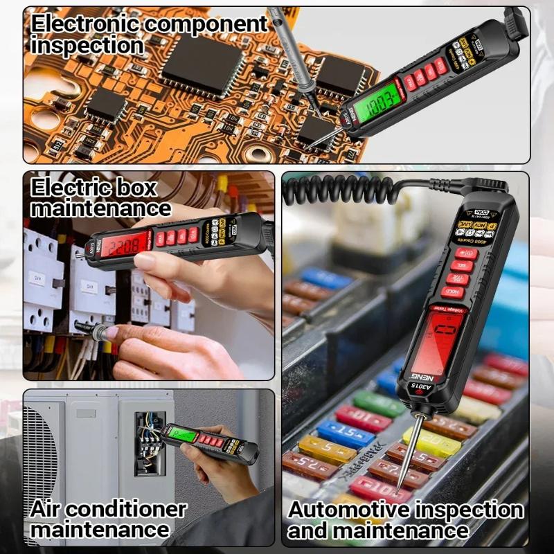 Multifunktionales Digitales Multimeter Phasenfolgeprüfer Stift AC/DC Spannung Null/Feuerleitungstest 4000 Zählungen NCV Detektor Prüfgeräte Digitalanzeige