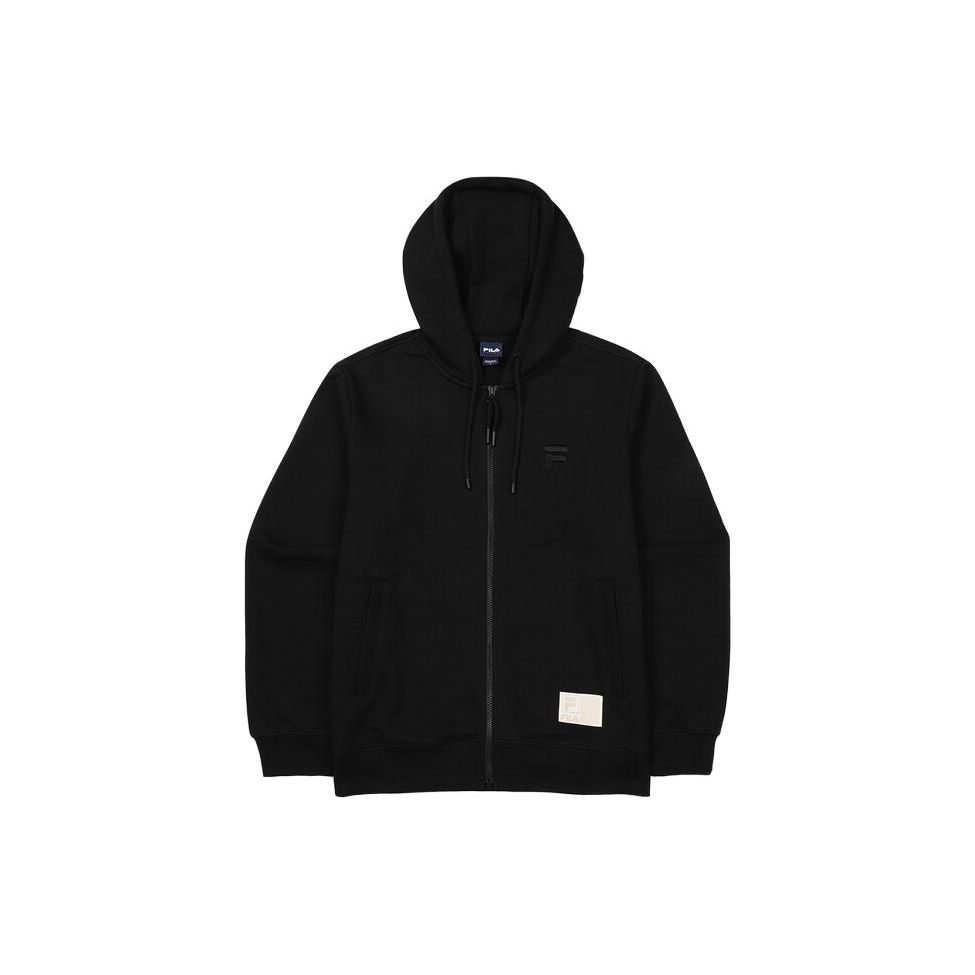 

FILA Solid Color Long Sleeve Zip Up Hooded Jacket Unisex Jacket Black FS2FTF3101X-BLK XL