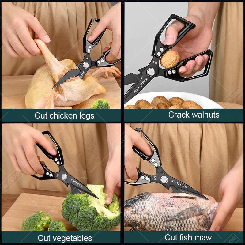 Japanese Household Kitchen Scissors SK5 Stainless Steel Multi-Purpose Shears Specialized Heavy-Duty Chicken Bone Scissor