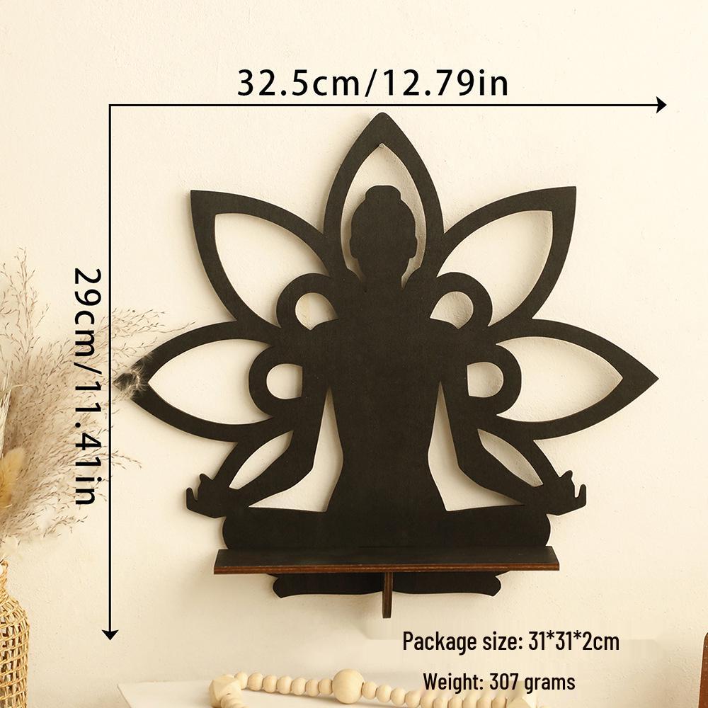 Hölzernes Schmetterling Kristall Aufbewahrungsregal - Einfache Wandornament Dekoration