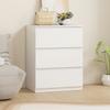 Chest of Drawers with 3 Drawers, for Living Room, Bedroom, Hallway, Particleboard, White